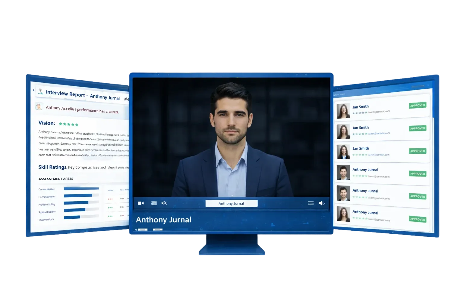 AI video interview dashboard demonstrated at UNLEASH